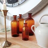 Amber apothecary bottles