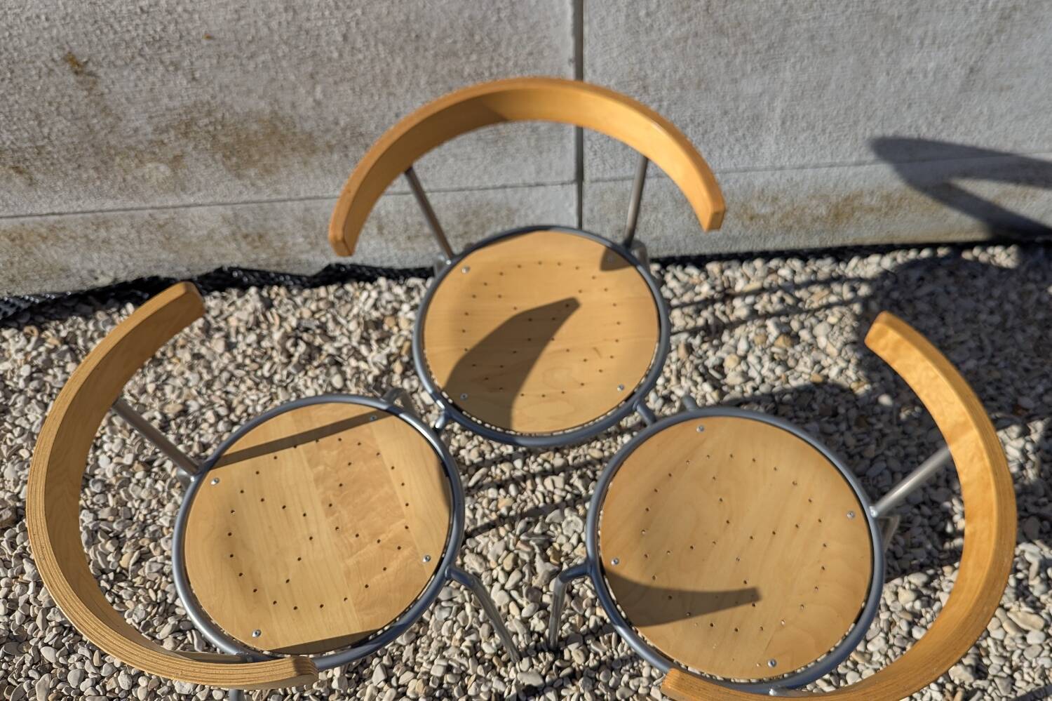 Lot trois chaises vintage Korpo  Lars Norinder ikea