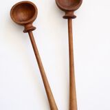 Set de cuillères à salade design vintage danois en teck