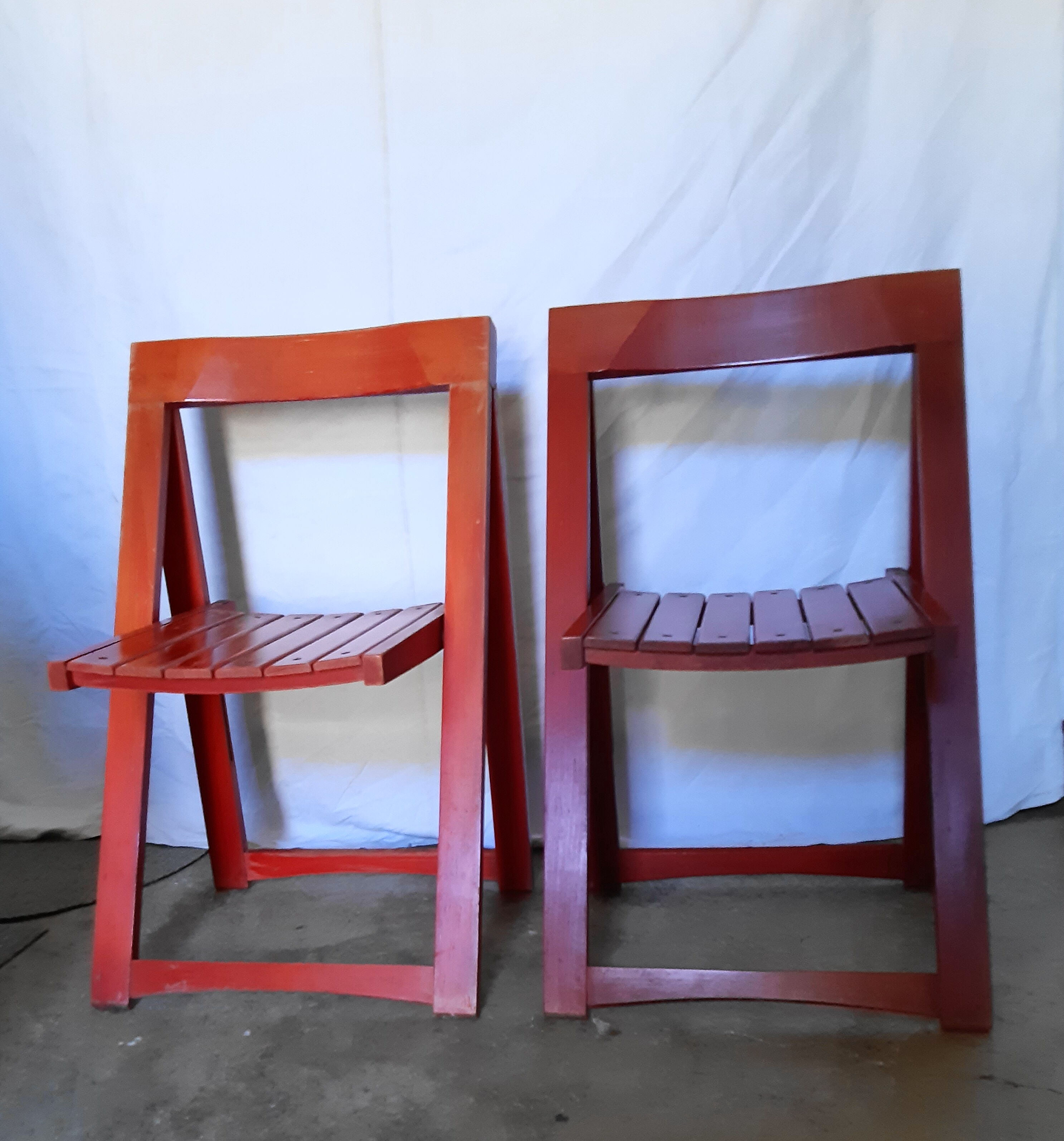 Pair of folding chairs, 60s