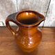 Old ST CLÉMENT vintage brown ceramic pitcher