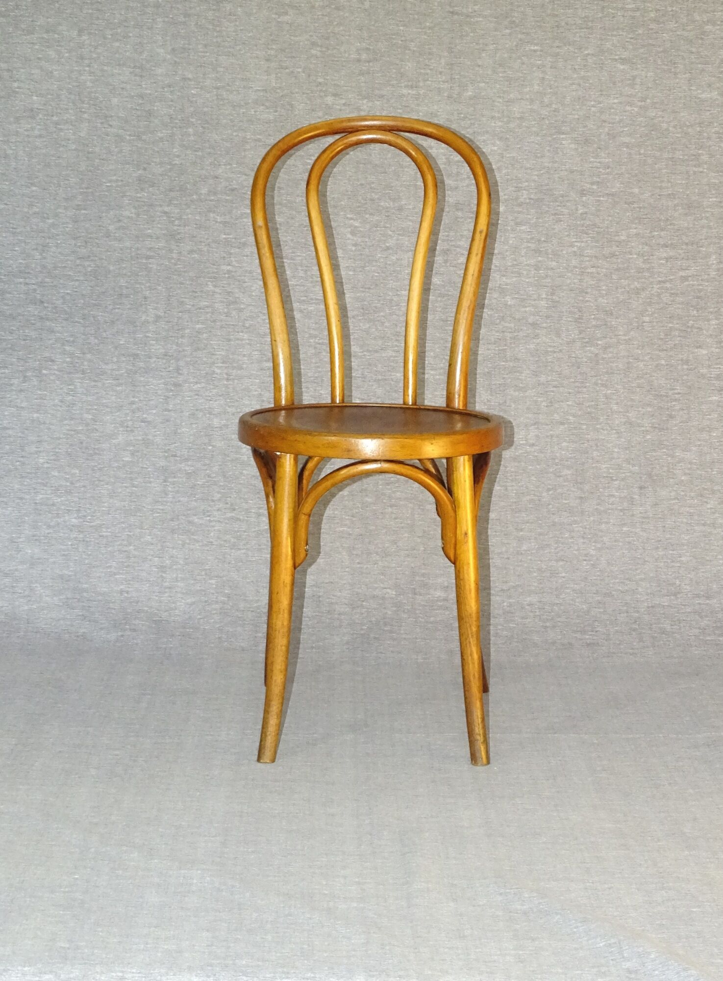 Bistro chair with floral seat Art Nouveau 1920 by Glarus, Switzerland