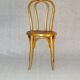 Bistro chair with floral seat Art Nouveau 1920 by Glarus, Switzerland