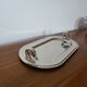 Silver-plated metal foie gras serving platter
