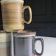 Set of brutalist mugs ''Buchan ceramics Scotland'' from the 1970s.