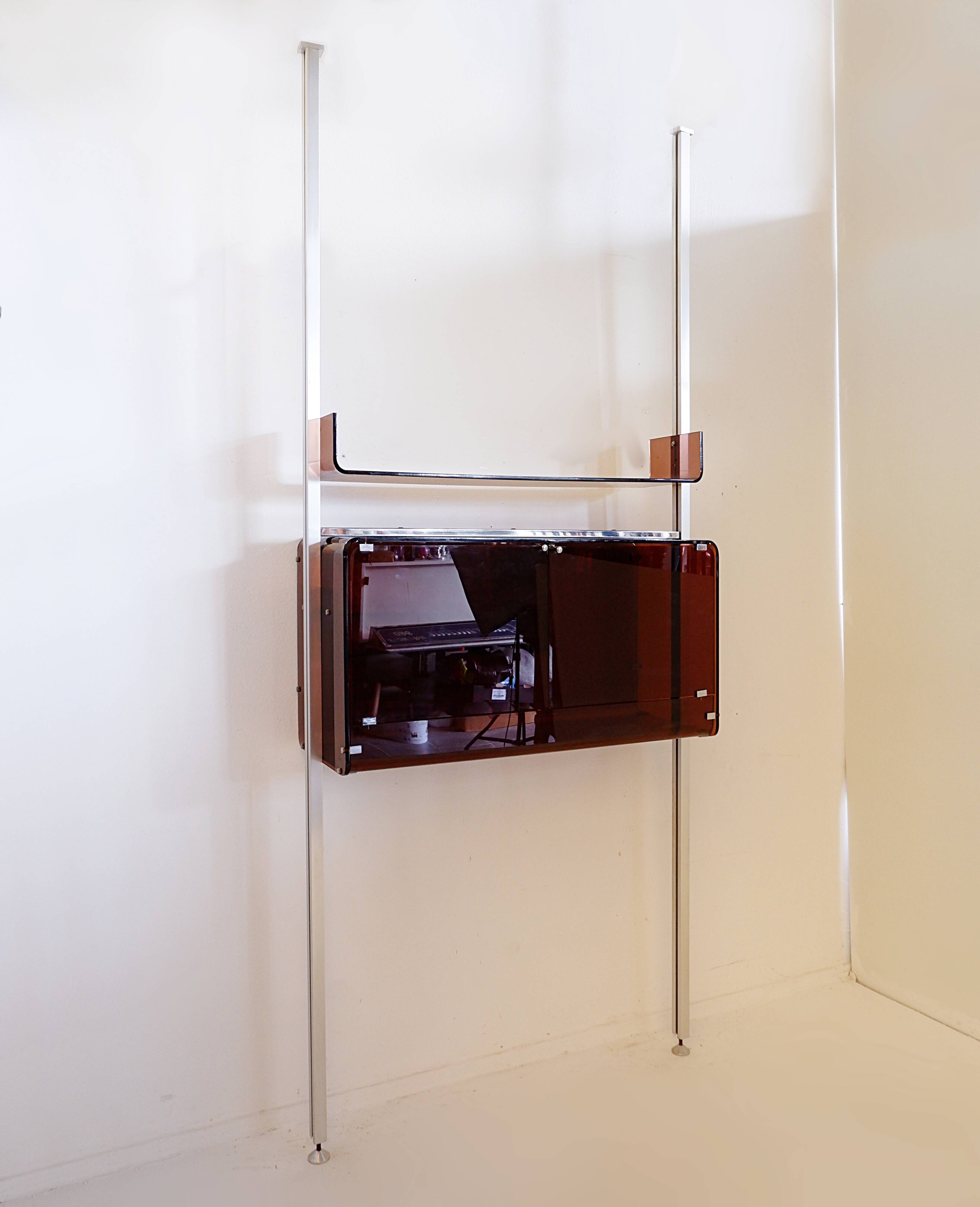 Floor/ceiling shelf or bar (Claustra) Michel Ducaroy for Roche Bobois, 1970s