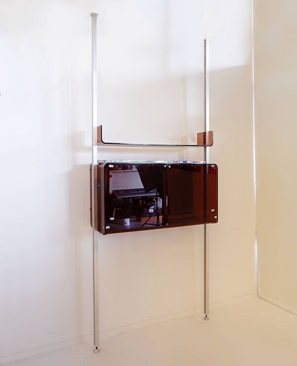 Étagère sol/plafond ou bar (Claustra) Michel Dumas pour Roche Bobois, années 1970