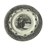 Talking plate "the song at all ages" earthenware Creil and Montereau