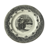 Talking plate "the song at all ages" earthenware Creil and Montereau