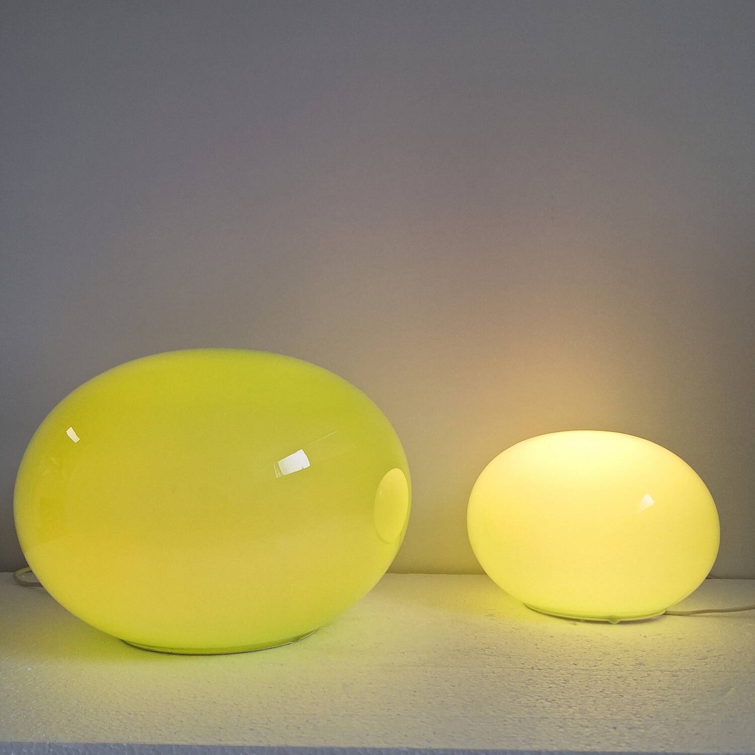 Set of large vintage table lamps by Ilu De Vetro
