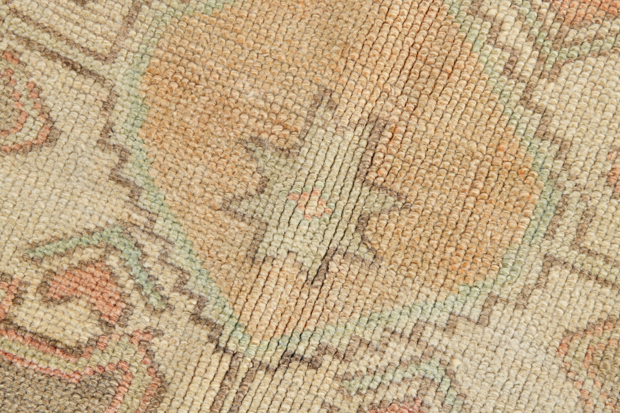 5x11 handmade wool oushak rug 344	x151cm