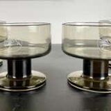 Champagne or dessert coupe bearing the Mobil Pegasus logo, 1970, France