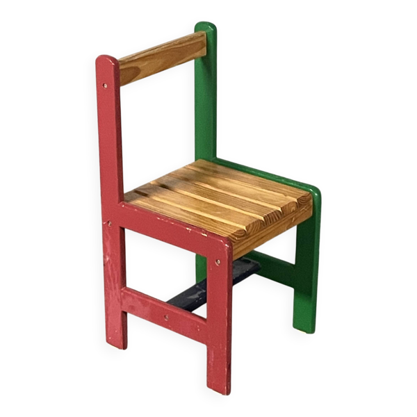 Chaise enfant vintage dans l’esprit Pierre Sala