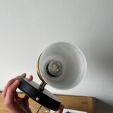 Opaline and brass wall lamp