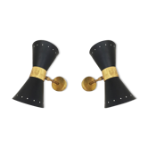 Paire d'appliques diabolo