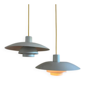 Ensemble vintage 2x Louis Poulsen PH4/3 - Poul Henningsen - lampe PH4