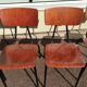 Set of 6 Dutch and metal school chairs - adult