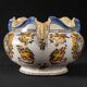 Old pot cover - gien earthenware - italian renaissance décor - xixth century