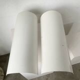 Pair of Parscot wall lights in white lacquered metal from the 80s