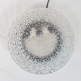 Ceiling light globe in cast glass and bakelite