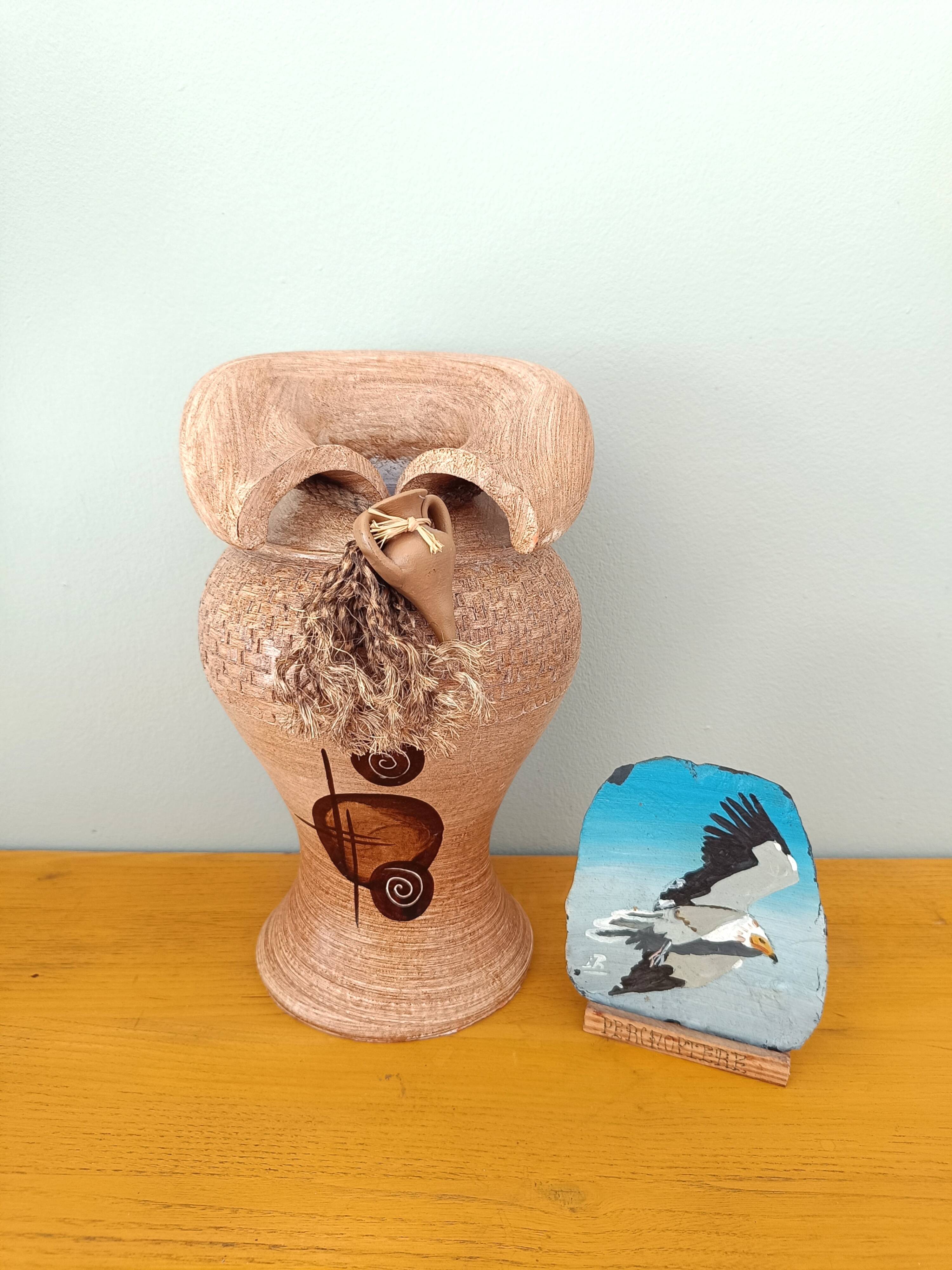 Decorative terracotta vase