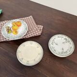 Set of 11 mismatched Terre de Fer plates