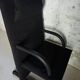 Vintage Black Canvas Highback T-Line Armchair by Burkhard Vogtherr by Arflex, 1984