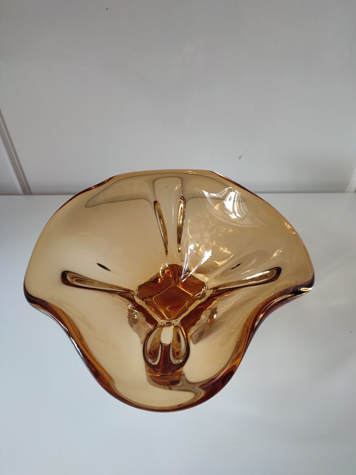 Amber glass cup
