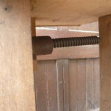 Massive wooden workbench