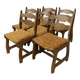 6 chaises tapissées Guillerme et Chambron. Modèle Lorraine