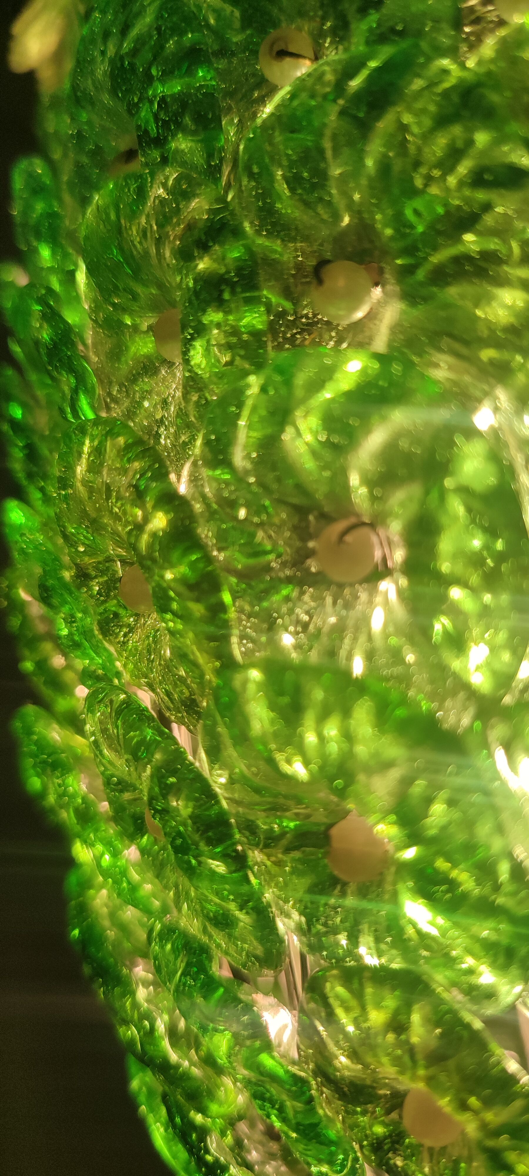 Ceiling lamp with Murano glass flowers. Italy, 1960s