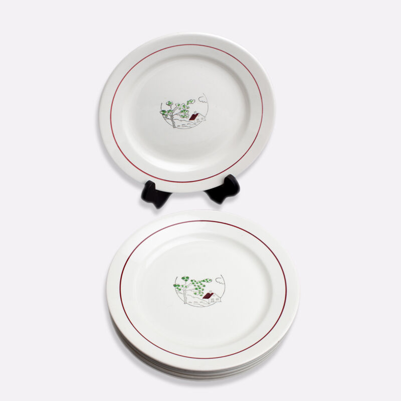 Lot of 6 plates Salins, model 'Spring'