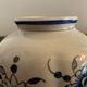 Old mustache cup and its under cup, Rouen earthenware