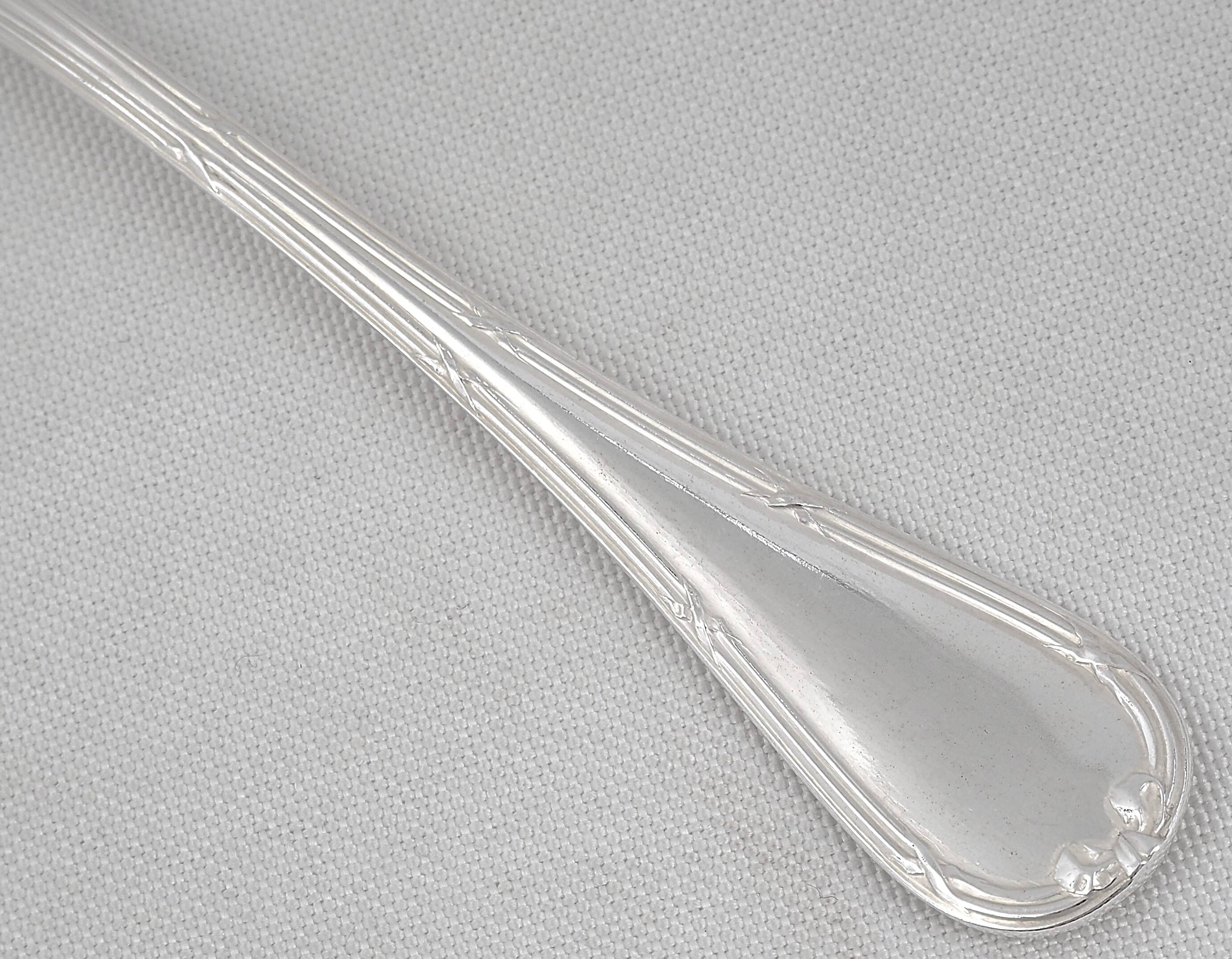 Christofle Ruban 12 fish cutlery sets 24 pieces silver-plated excellent condition