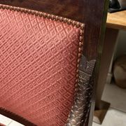 Pair of Empire armchairs, Consulate, walnut and velvet, 19th century.