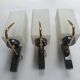 Three antique gold Arlus wall lights from the 50s