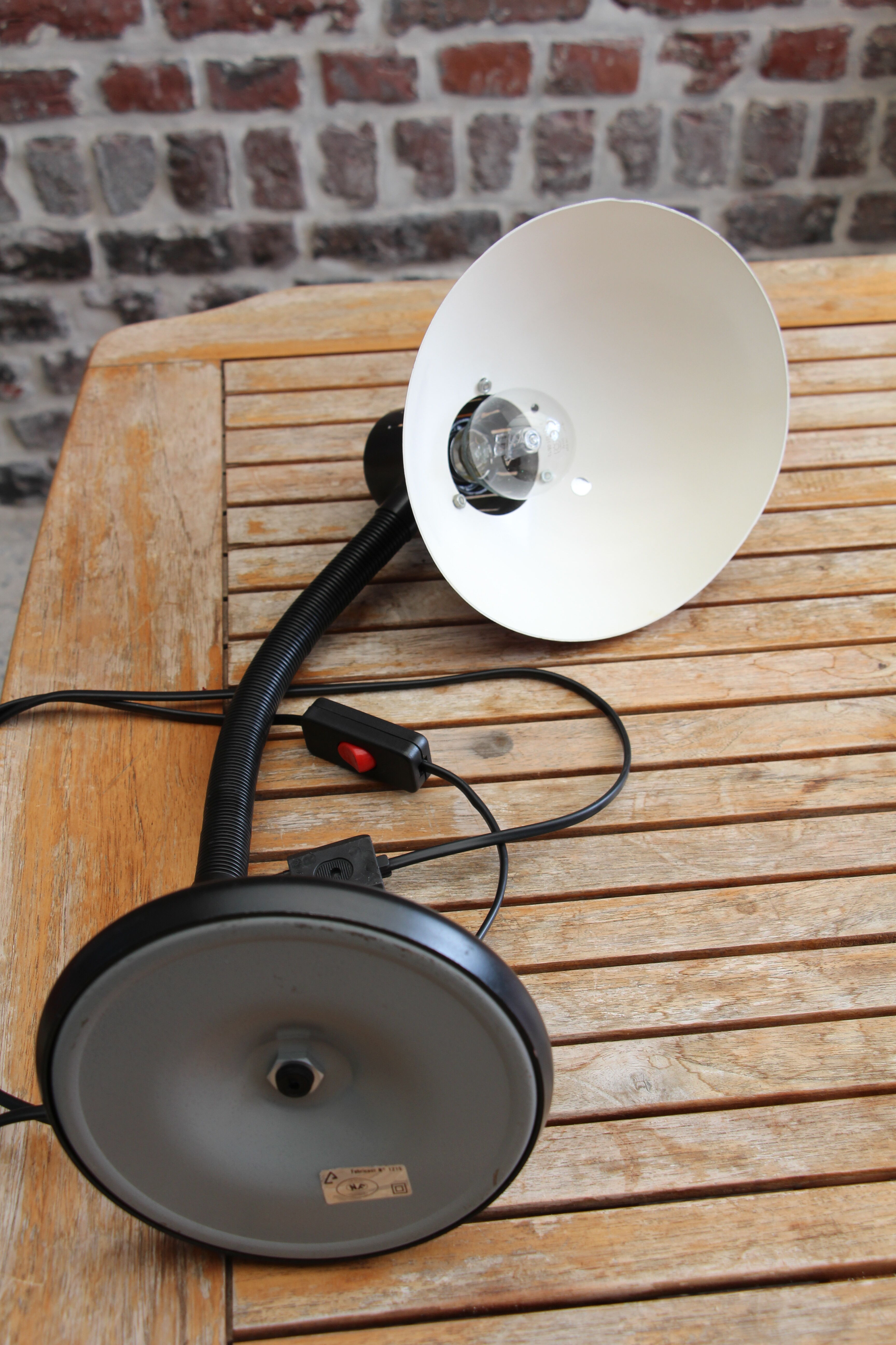 Aluminor desk lamp red 80's