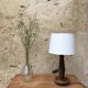 Pied de lampe vintage en bois zig zag