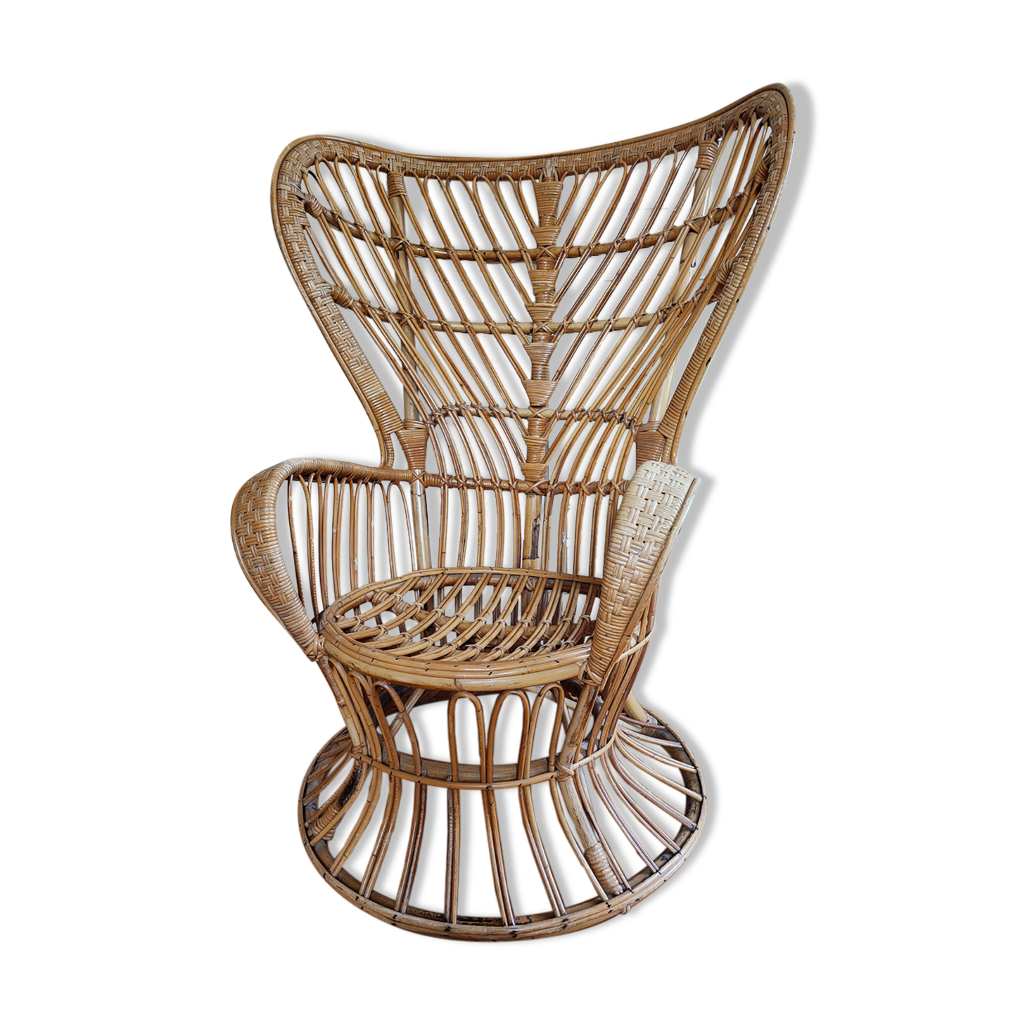 Rattan armchair design Ponti & Lio Carminati