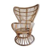 Rattan armchair design Ponti & Lio Carminati