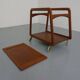 Danish Teak Bar Cart with Removable Tray from Silva, Denmark, 1960s
