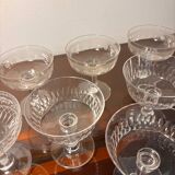 Baccarat and Meisenthal cut glasses 8p.