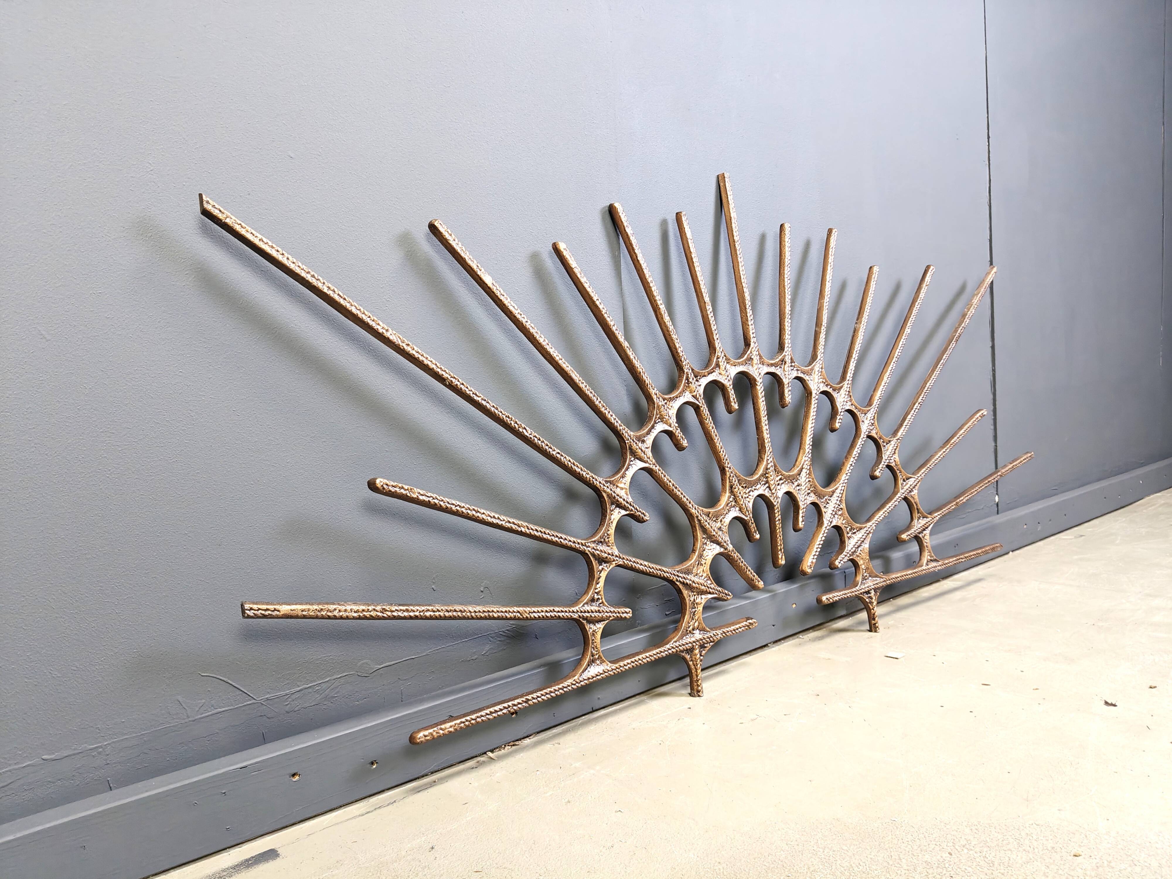 Large vintage brutalist wall sculpture, 1970s