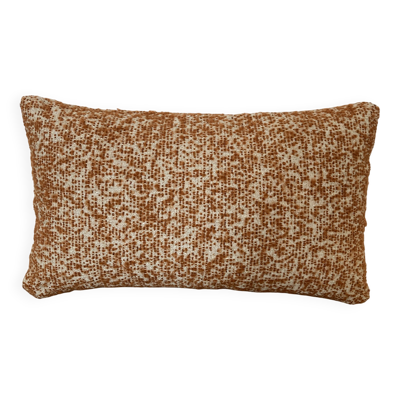 Coussin orange bouclette