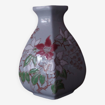 Art deco enameled ceramic vase