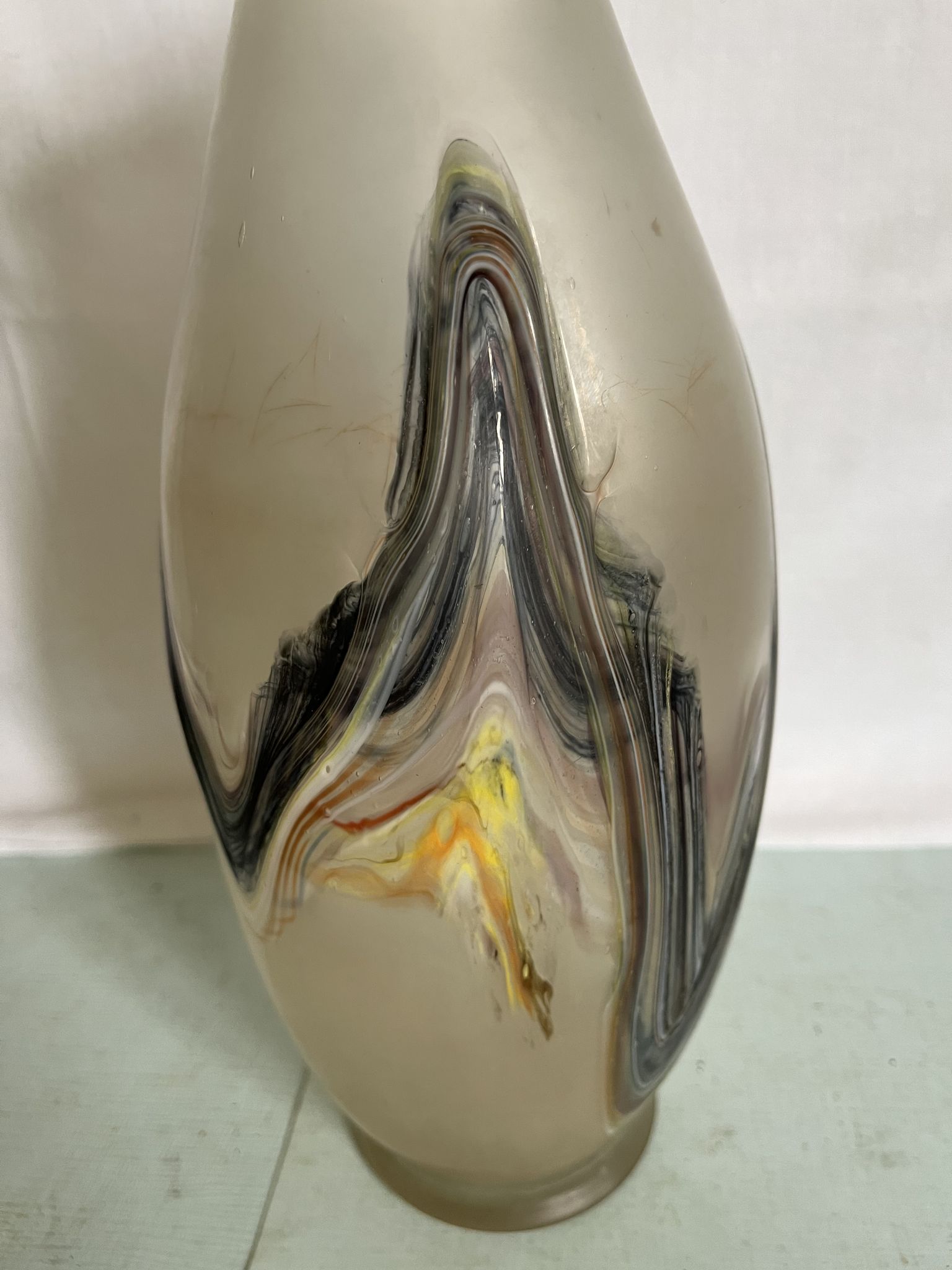 Vase en pâte de verre années 60