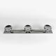3-headed chrome-plated metal coat hook from the 70s
