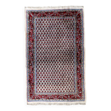 Tapis vintage indien Seraband fait main en laine – 94 x 162 cm – 1970s