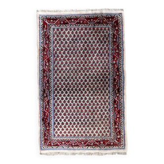 Tapis vintage indien Seraband fait main en laine – 94 x 162 cm – années 1970