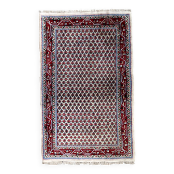 Tapis vintage indien Seraband fait main en laine – 94 x 162 cm – 1970s